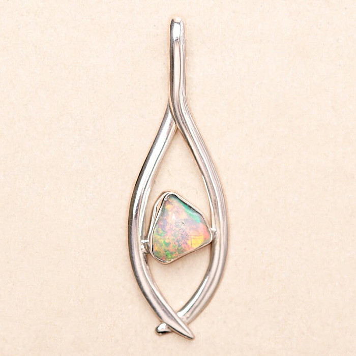 Opál etiopský surový design přívěsek stříbro Ag 925 LOT17 - 4