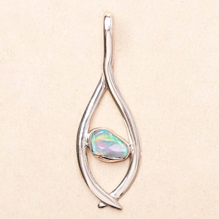 Opál etiopský surový design přívěsek stříbro Ag 925 LOT19 - 4