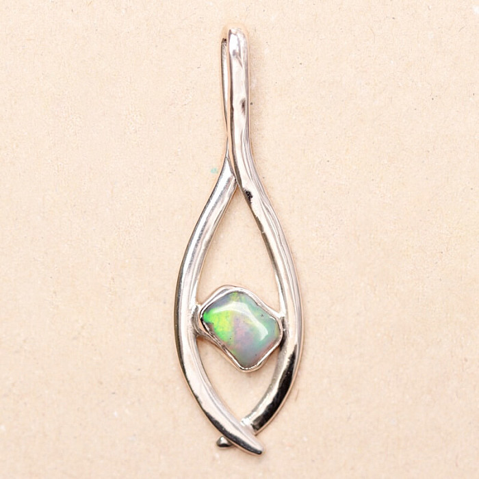 Opál etiopský surový design přívěsek stříbro Ag 925 LOT20 - 4