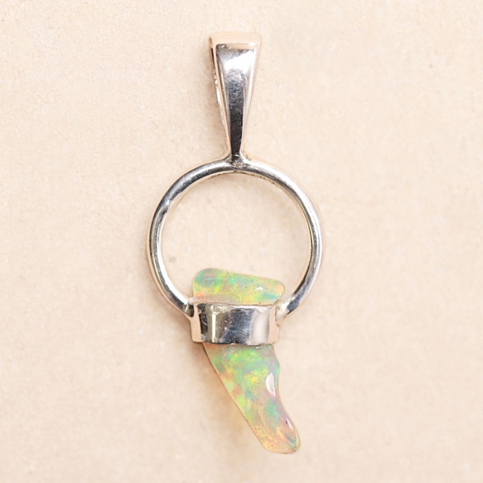 Opál etiopský surový zub přívěsek stříbro Ag 925 LOT11 - 2