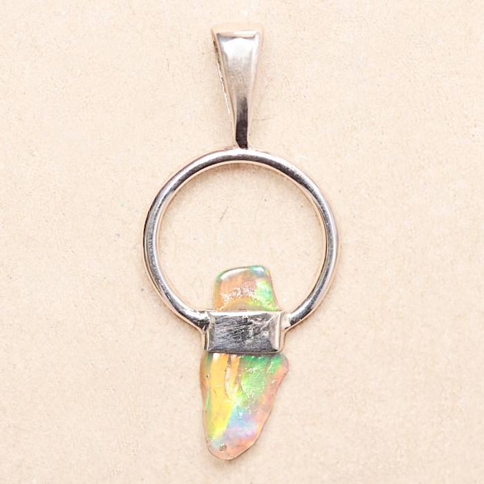 Opál etiopský surový zub přívěsek stříbro Ag 925 LOT16 - 2
