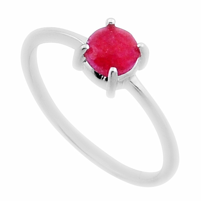 Rubín indický - upravený prsten stříbro Ag 925 45821 - 55 mm (US 7