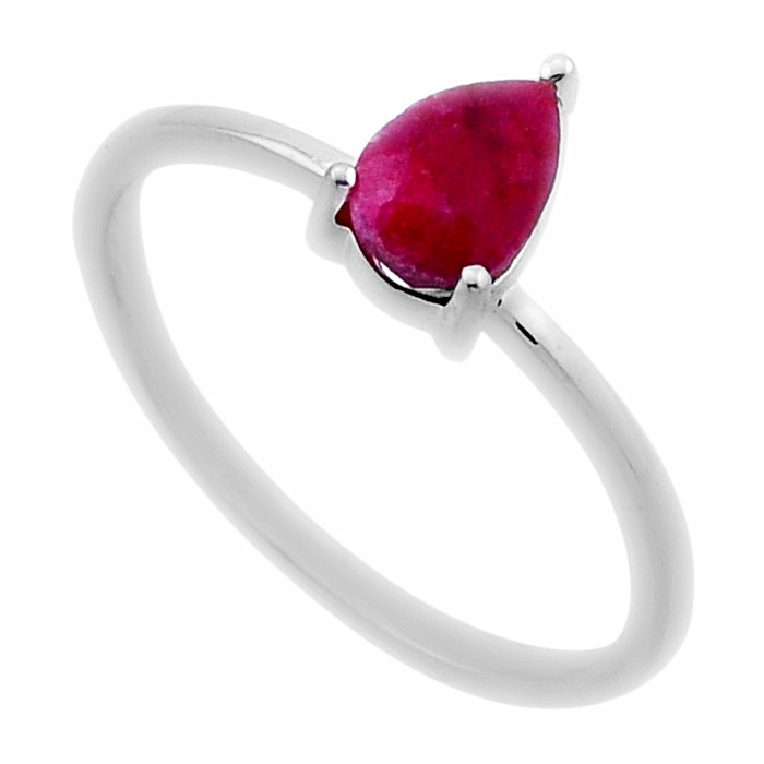 Rubín indický - upravený prsten stříbro Ag 925 45823 - 60 mm (US 9