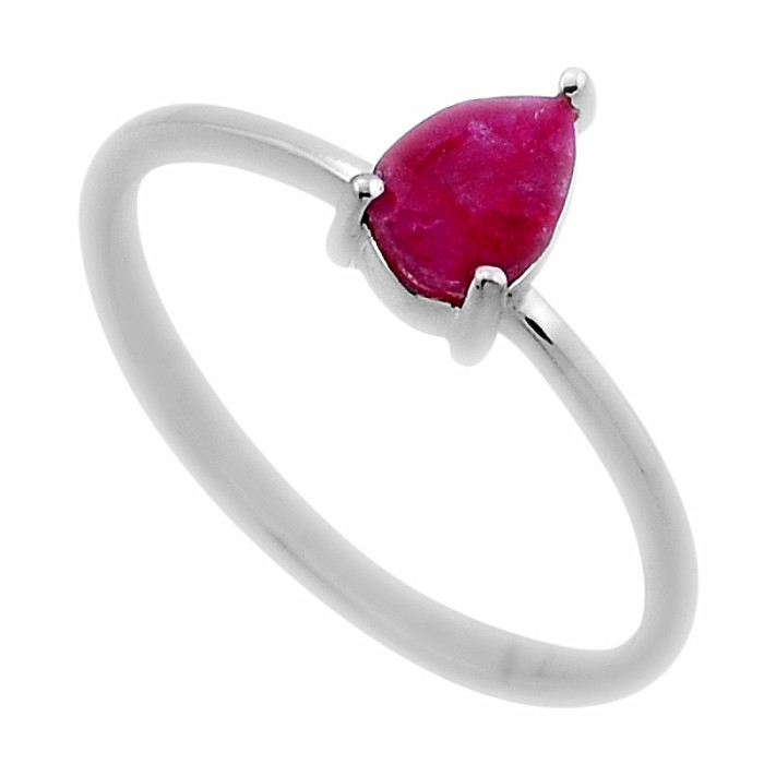 Rubín indický - upravený prsten stříbro Ag 925 45826 - 62 mm (US 10)