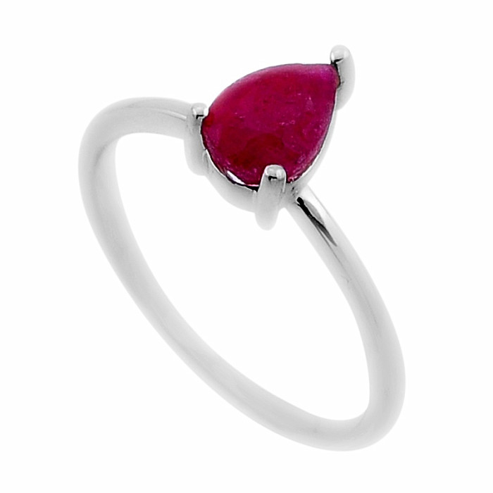 Rubín indický - upravený prsten stříbro Ag 925 45829 - 55 mm (US 7