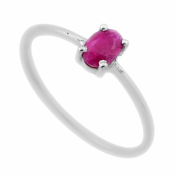 Rubín indický - upravený prsten stříbro Ag 925 45830 - 60 mm (US 9