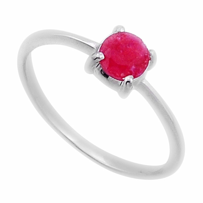 Rubín indický - upravený prsten stříbro Ag 925 46578 - 58 mm (US 8