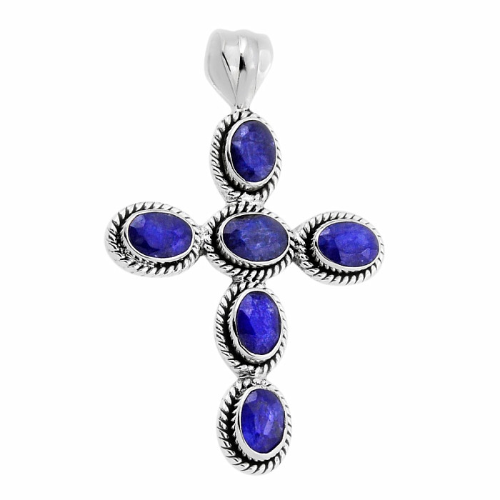 Safír indický (upravený) přívěsek stříbro Ag 925 39032 - 3