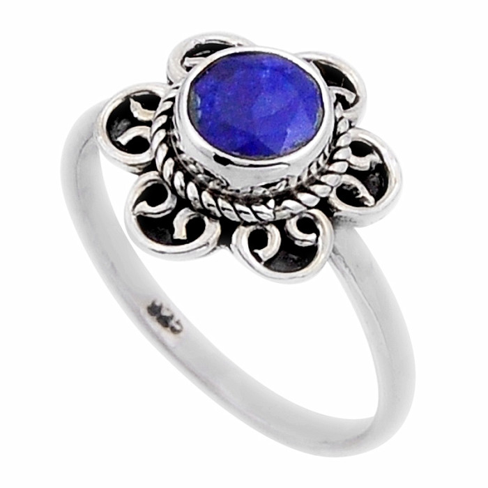 Safír indický (upravený) prsten stříbro Ag 925 52869 - 54 mm (US 7)