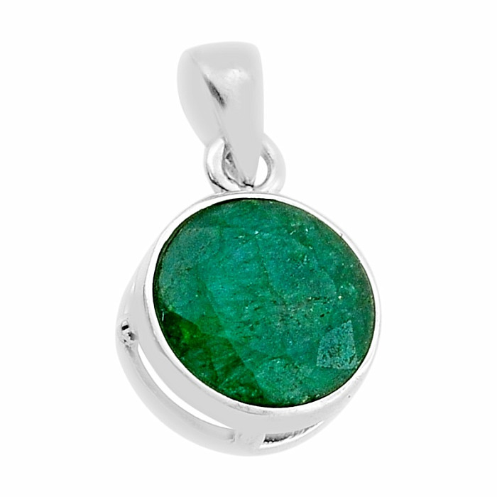 Smaragd indický - upravený přívěsek stříbro Ag 925 43164 - 1