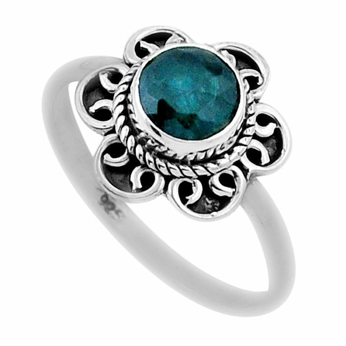 Smaragd indický - upravený prsten stříbro Ag 925 47230 - 58 mm (US 8