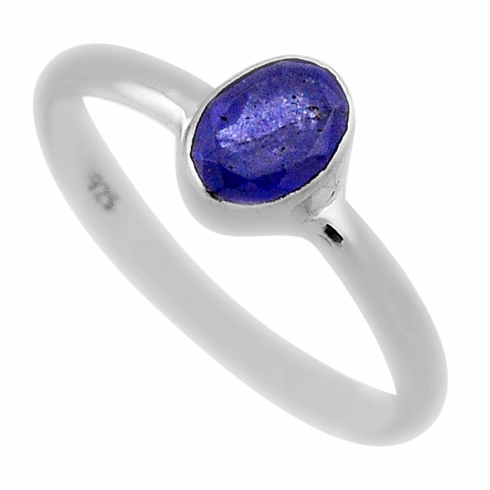 Tanzanit prsten stříbro Ag 925 37412 - 58  mm (US 8