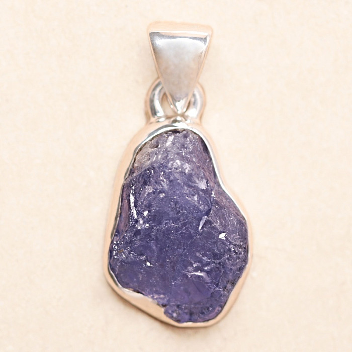 Tanzanit surový přívěsek stříbro Ag 925 LOT288 - 1