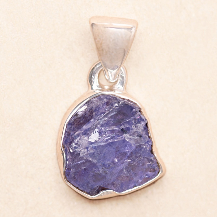 Tanzanit surový přívěsek stříbro Ag 925 LOT290 - 1