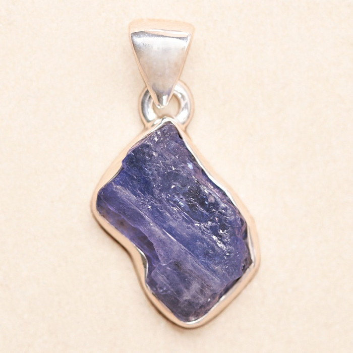 Tanzanit surový přívěsek stříbro Ag 925 LOT291 - 1