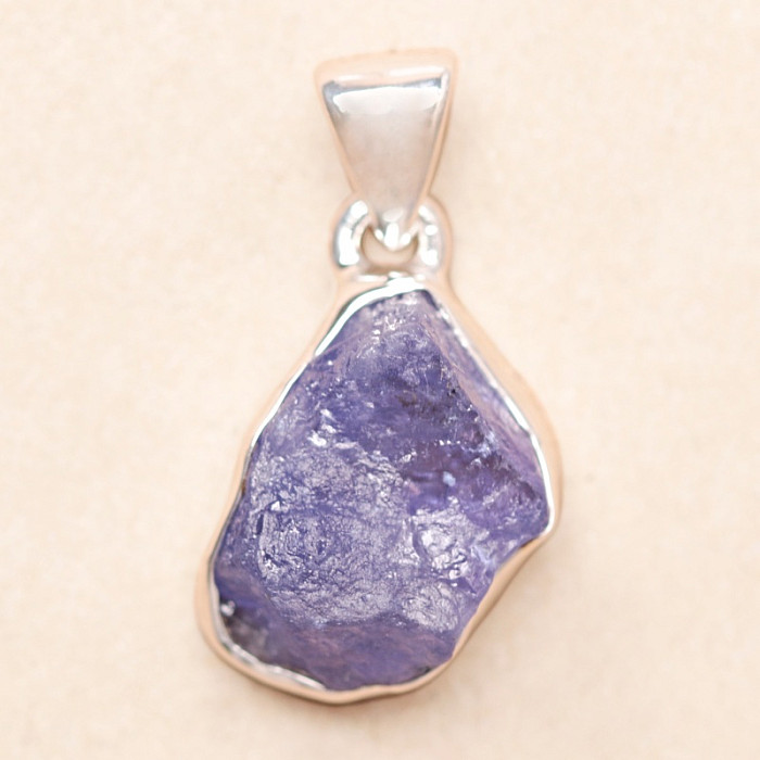 Tanzanit surový přívěsek stříbro Ag 925 LOT294 - 1