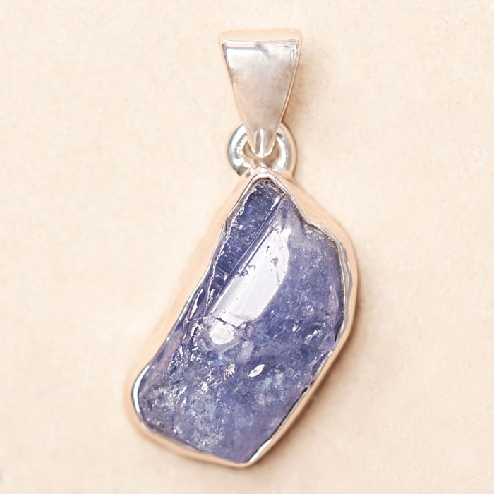 Tanzanit surový přívěsek stříbro Ag 925 LOT296 - 2