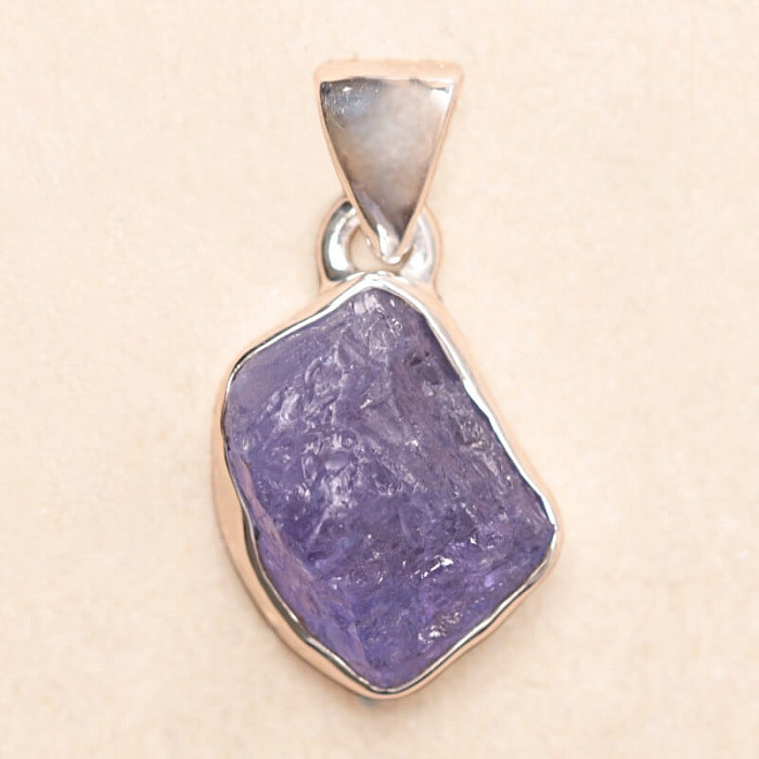 Tanzanit surový přívěsek stříbro Ag 925 LOT298 - 1