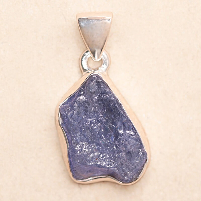 Tanzanit surový přívěsek stříbro Ag 925 LOT299 - 1