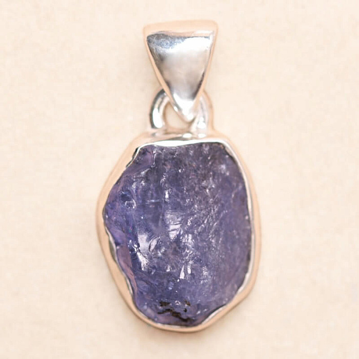 Tanzanit surový přívěsek stříbro Ag 925 LOT300 - 1