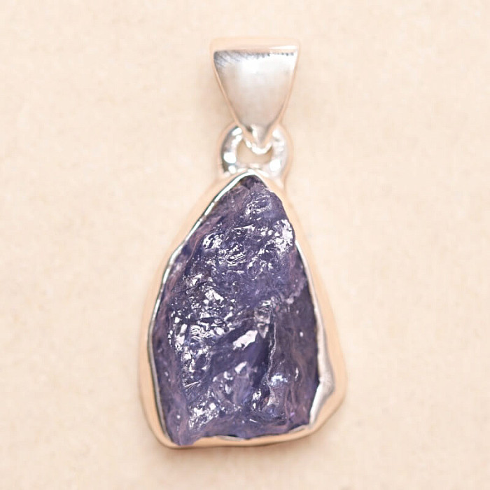 Tanzanit surový přívěsek stříbro Ag 925 LOT301 - 1