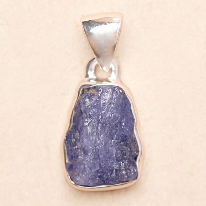 Tanzanit surový přívěsek stříbro Ag 925 LOT304 - 1