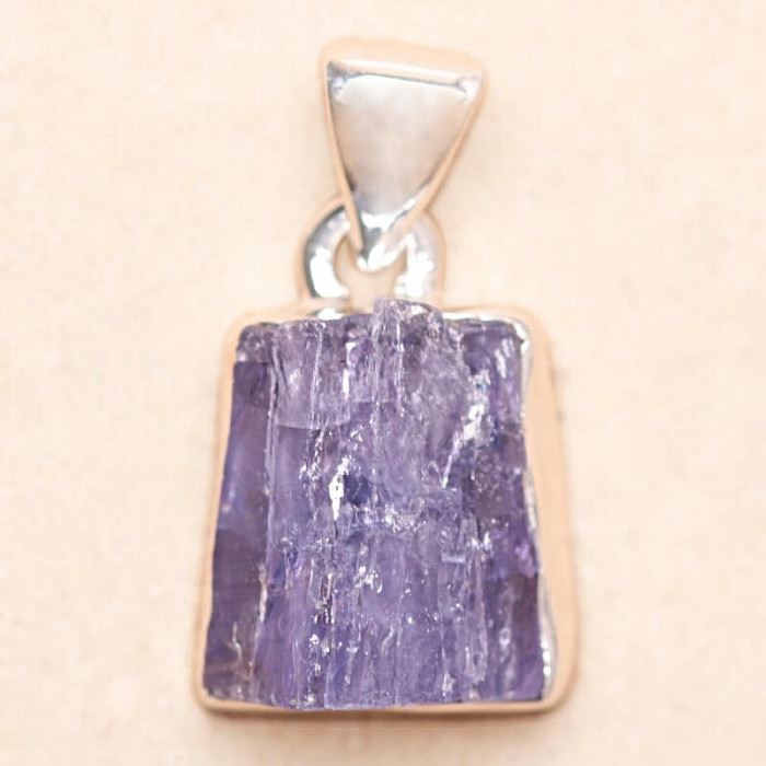 Tanzanit surový přívěsek stříbro Ag 925 LOT305 - 1