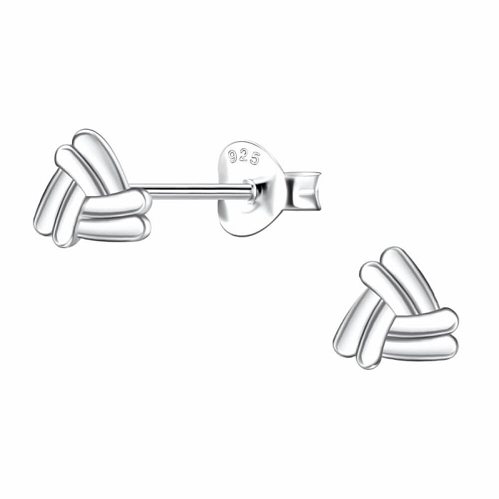 33306 Stříbrné náušnice pecky TRIANGLE - 6 mm 0