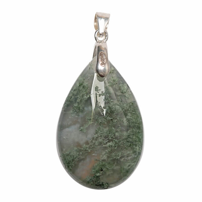 Achát mechový přívěsek stříbro Ag 925 č. 1 - 2