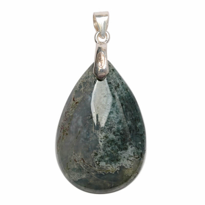 Achát mechový přívěsek stříbro Ag 925 č. 2 - 2
