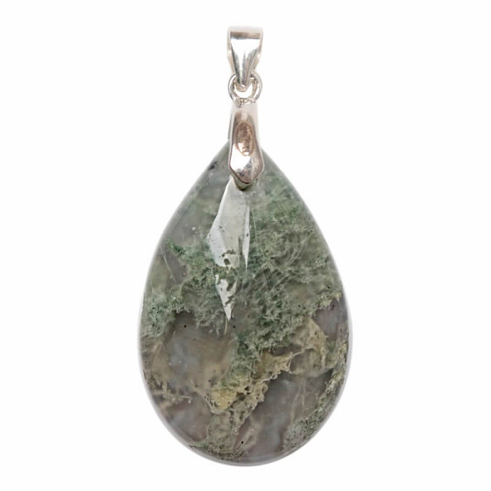 Achát mechový přívěsek stříbro Ag 925 č. 7 - 2