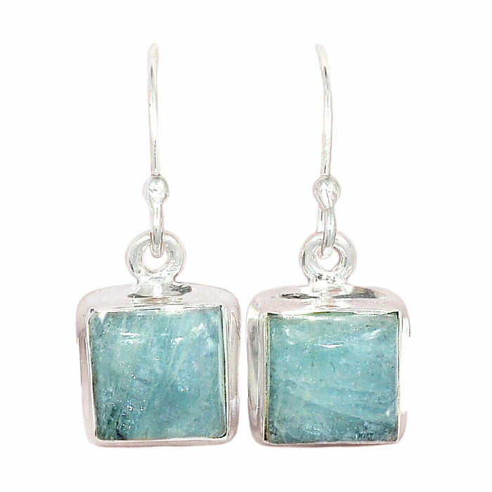 Akvamarín náušnice stříbro Ag 925 E645 - 1 cm