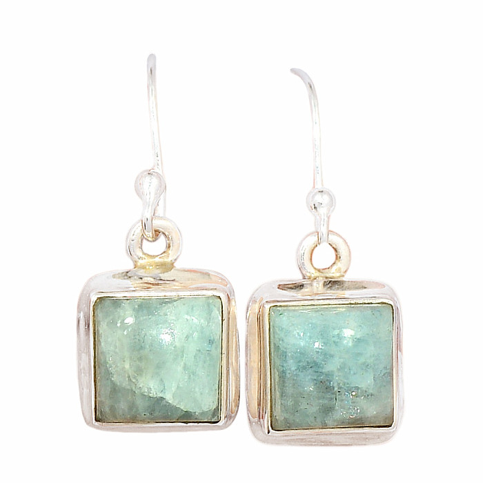 Akvamarín náušnice stříbro Ag 925 E708 - 1