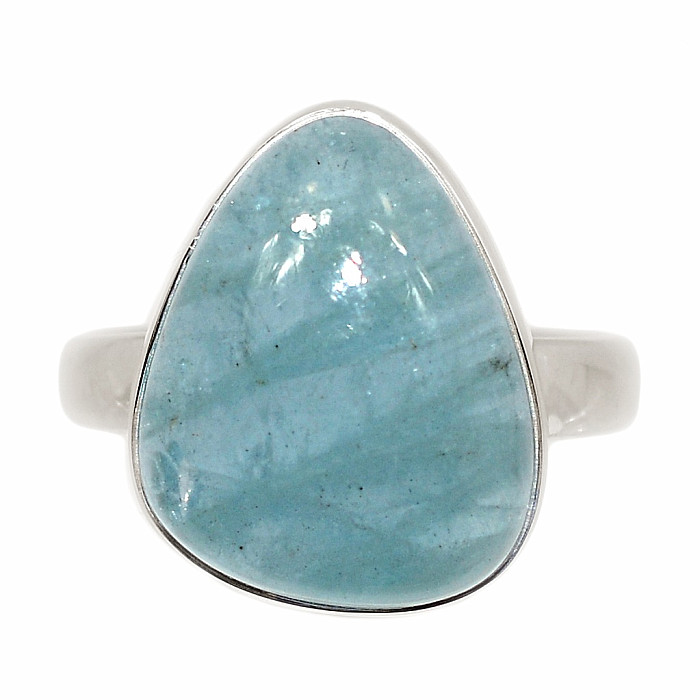 Akvamarín prsten stříbro Ag 925 R1853 - 59 mm (US 9)