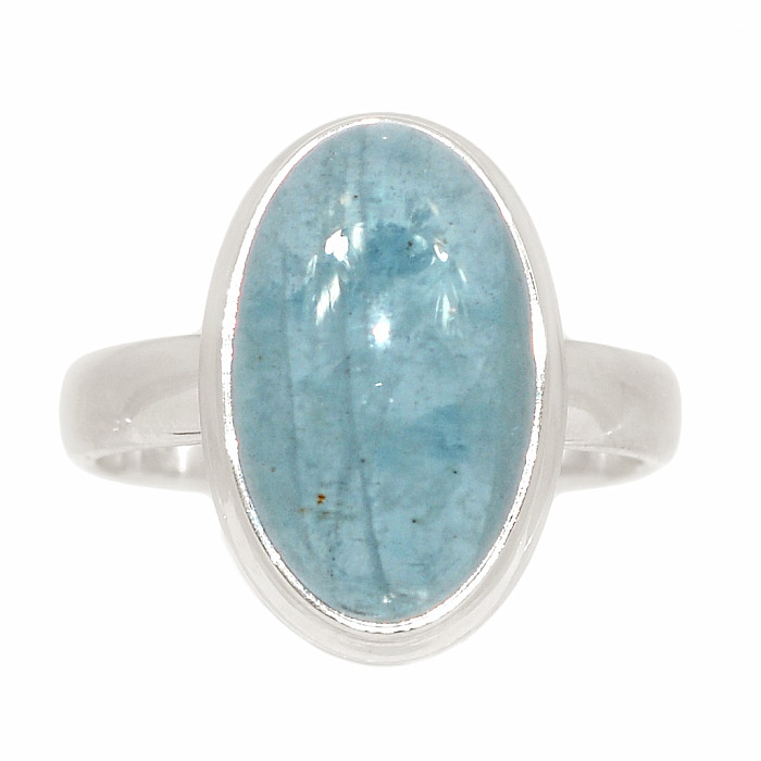 Akvamarín prsten stříbro Ag 925 R1859 - 59 mm (US 9) 6