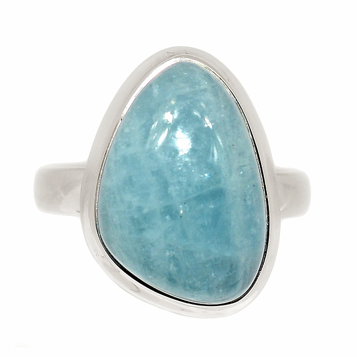 Akvamarín prsten stříbro Ag 925 R1862 - 59 mm (US 9) 7