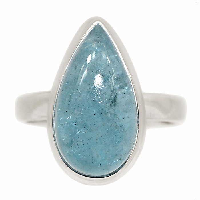 Akvamarín prsten stříbro Ag 925 R1894 - 57 mm (US 8) 5