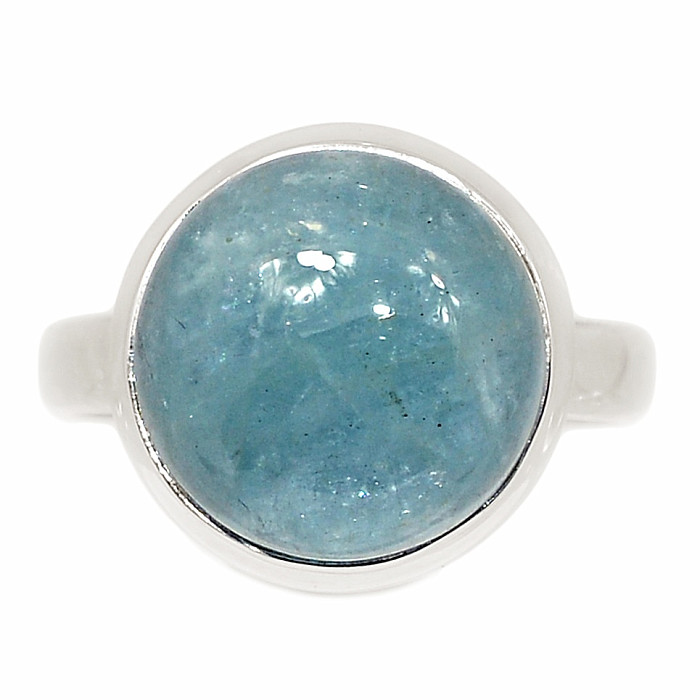 Akvamarín prsten stříbro Ag 925 R1928 - 59 mm (US 9) 6 g