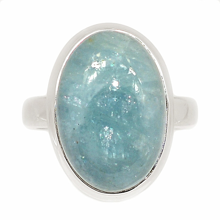 Akvamarín prsten stříbro Ag 925 R1930 - 52 mm (US 6) 5