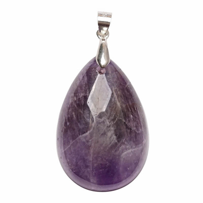 Ametyst přívěsek stříbro Ag 925 č. 4 - 3 cm