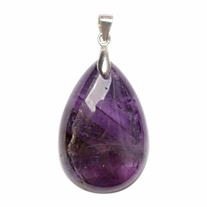 Ametyst přívěsek stříbro Ag 925 č. 8 - 3 cm