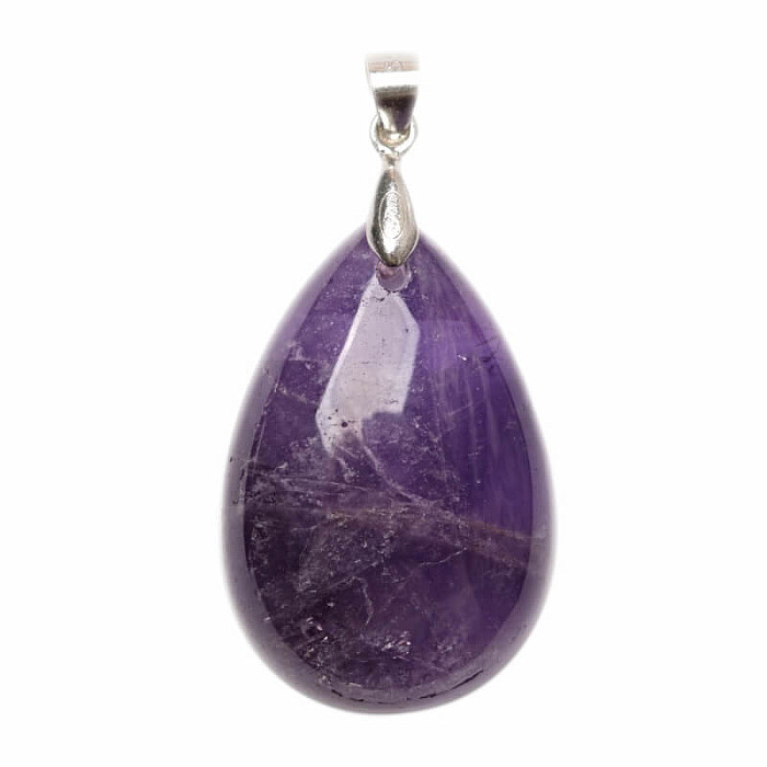 Ametyst přívěsek stříbro Ag 925 č. 9 - 3 cm