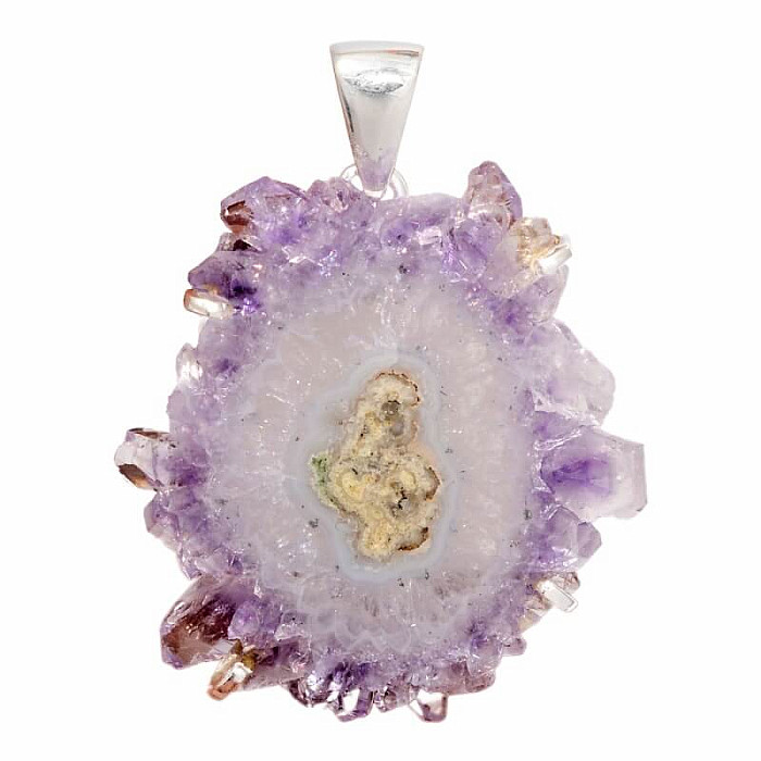 Ametyst řez krápníkem přívěsek stříbro Ag 925 P1 - 3