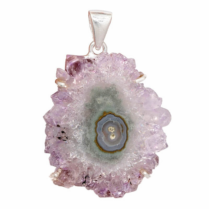Ametyst řez krápníkem přívěsek stříbro Ag 925 P12 - 3