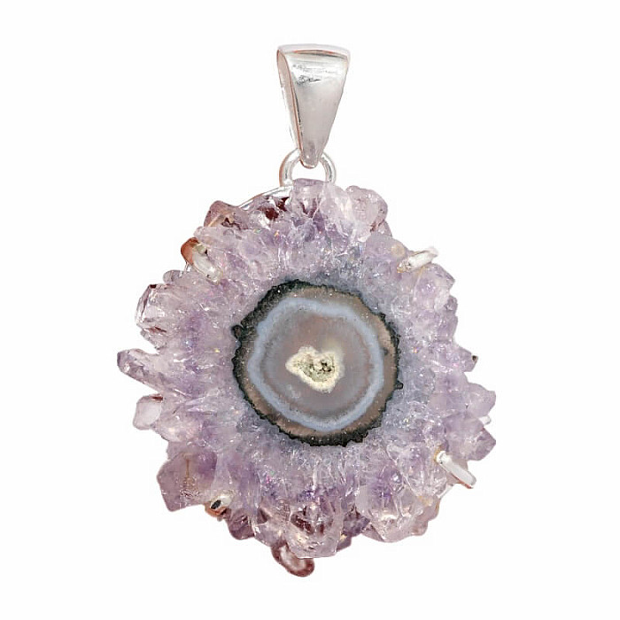 Ametyst řez krápníkem přívěsek stříbro Ag 925 P5 - 3