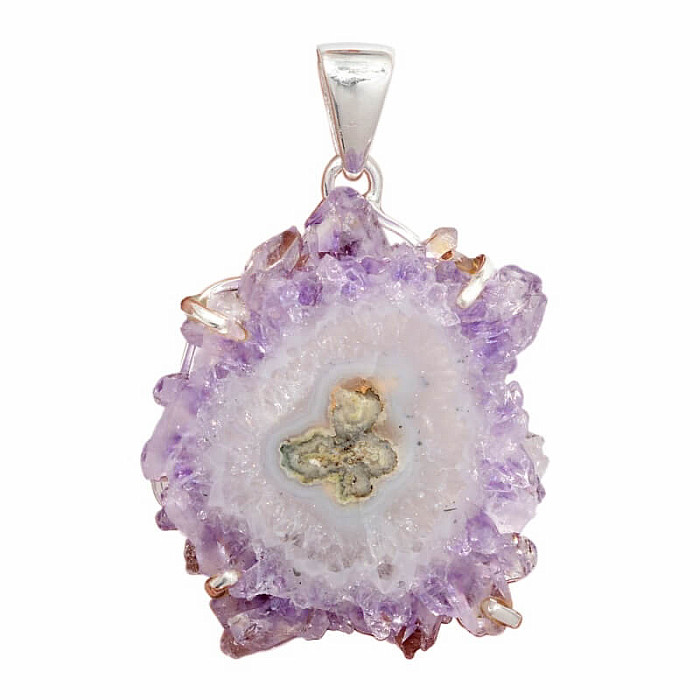 Ametyst řez krápníkem přívěsek stříbro Ag 925 P7 - 3
