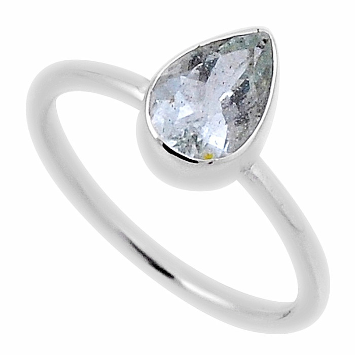 Ametyst zelený - prasiolit prsten stříbro Ag 925 33541 - 54 mm (US 7)