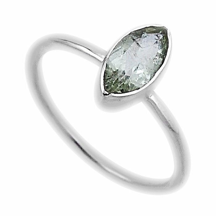 Ametyst zelený - prasiolit prsten stříbro Ag 925 33544 - 57 mm (US 8)