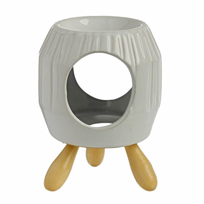 Aroma lampa keramická Bílý oktagon - cca 8