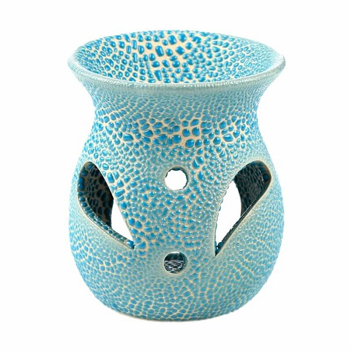 Aroma lampa keramická Blue rain - cca 7 x 8 cm